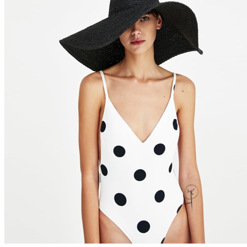 Zara polka dot one piece swimsuit